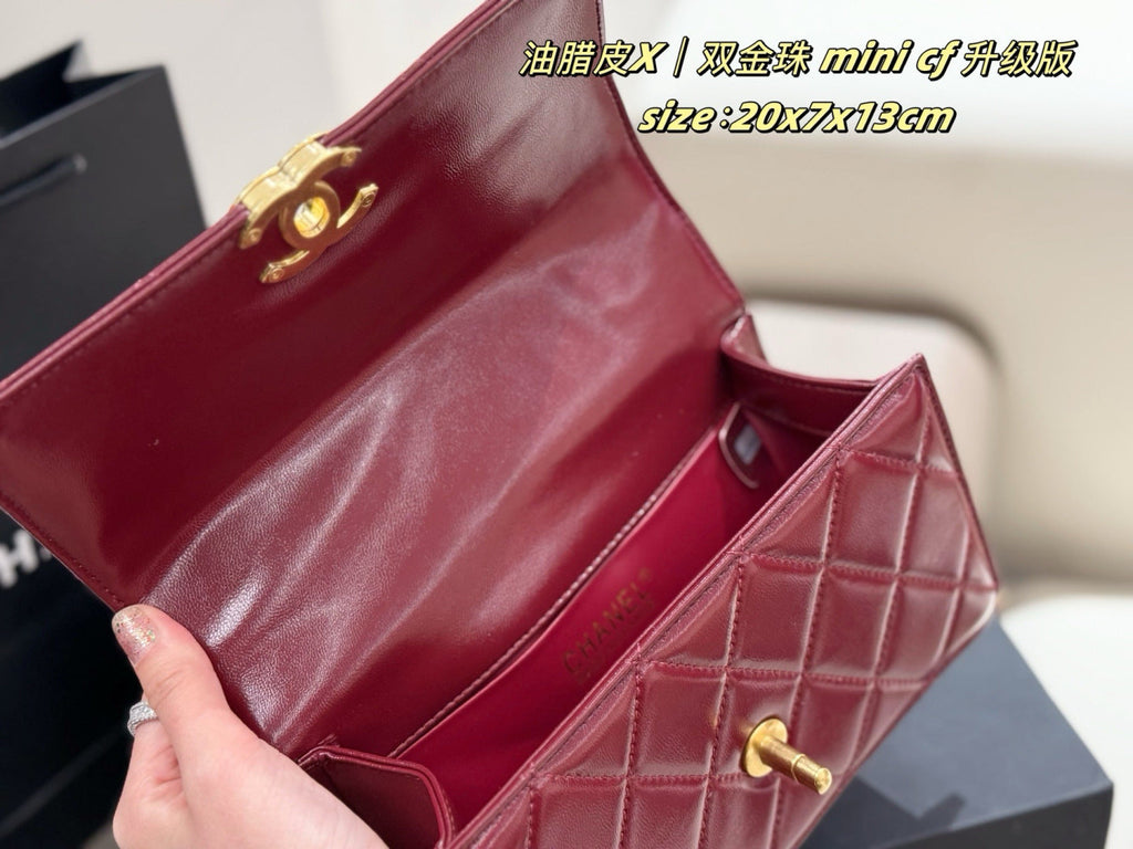 Black/White Handbag for Women 20*3*17cm CEM242