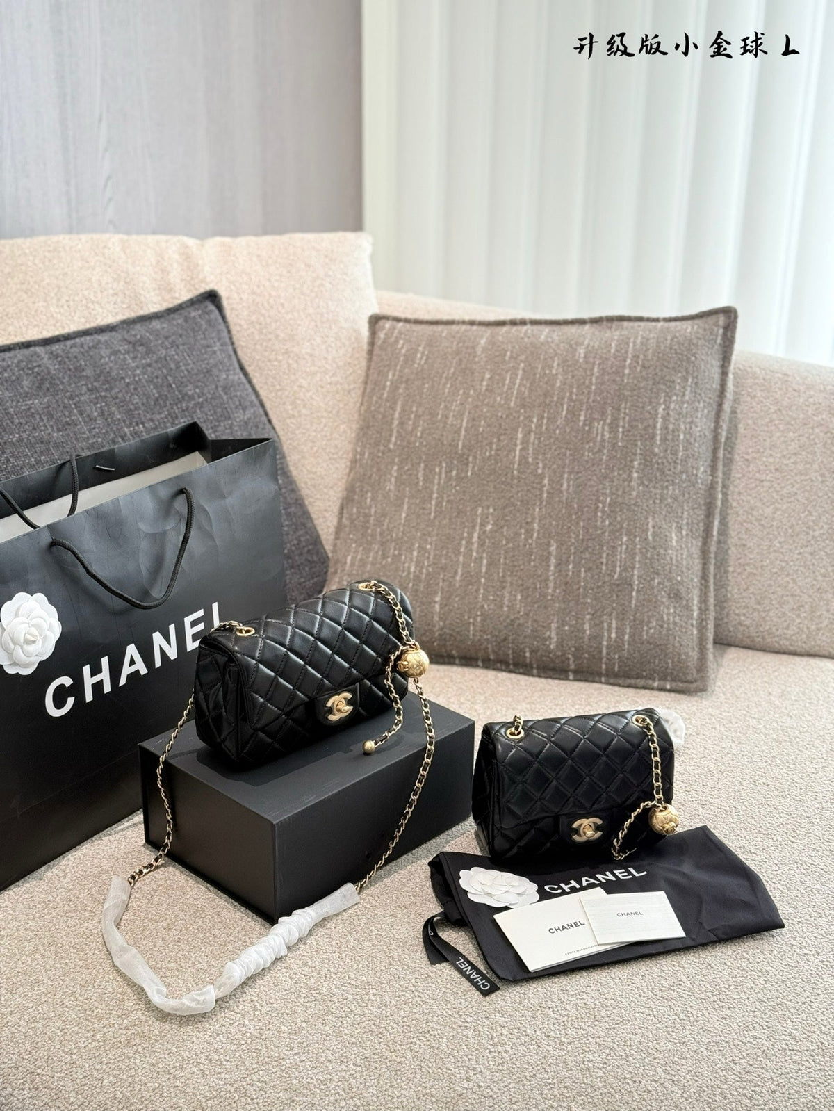 Designer Gold Leather Shoulder Bag for Women 17cm CEM243