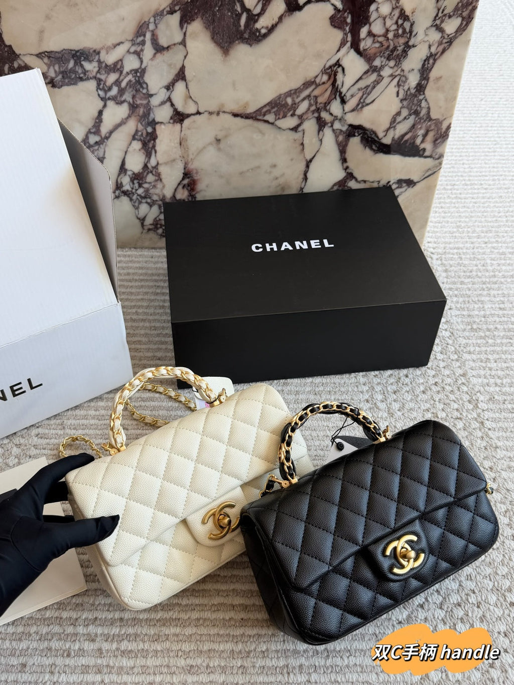 Designer Black/White Crossbody Bag for Women 20*12cm CEM248