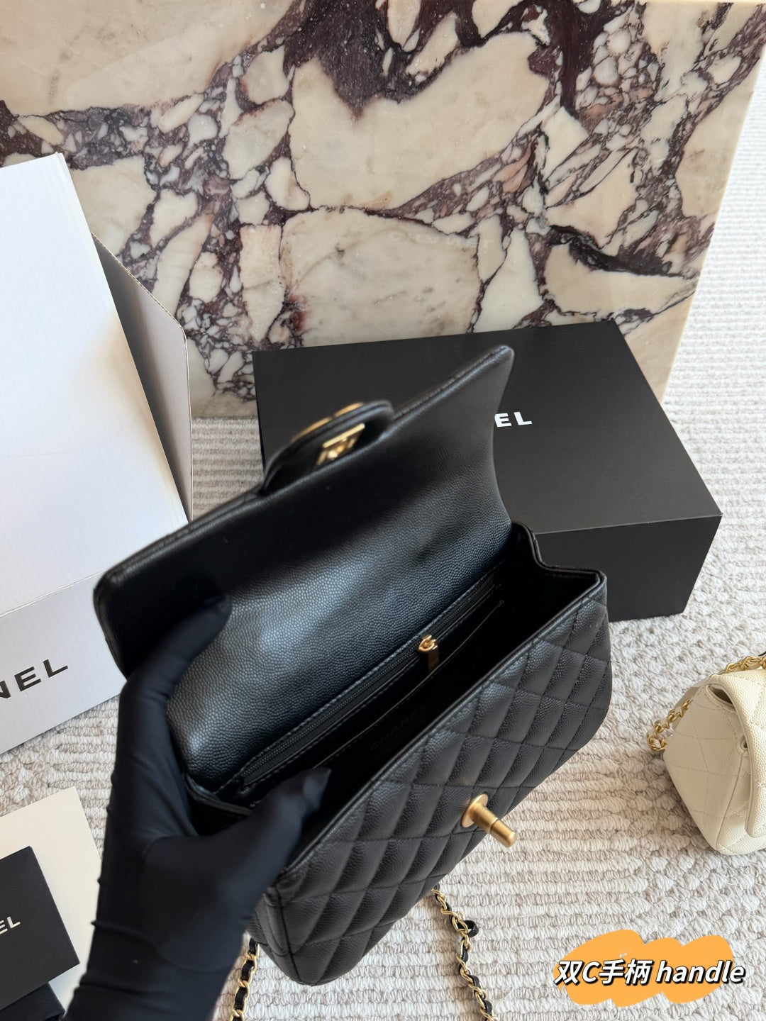 Designer Black/White Crossbody Bag for Women 20*12cm CEM248