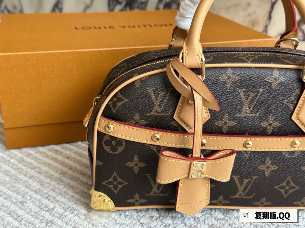 White/Brown Handbag for Women 27*19cm LEM517