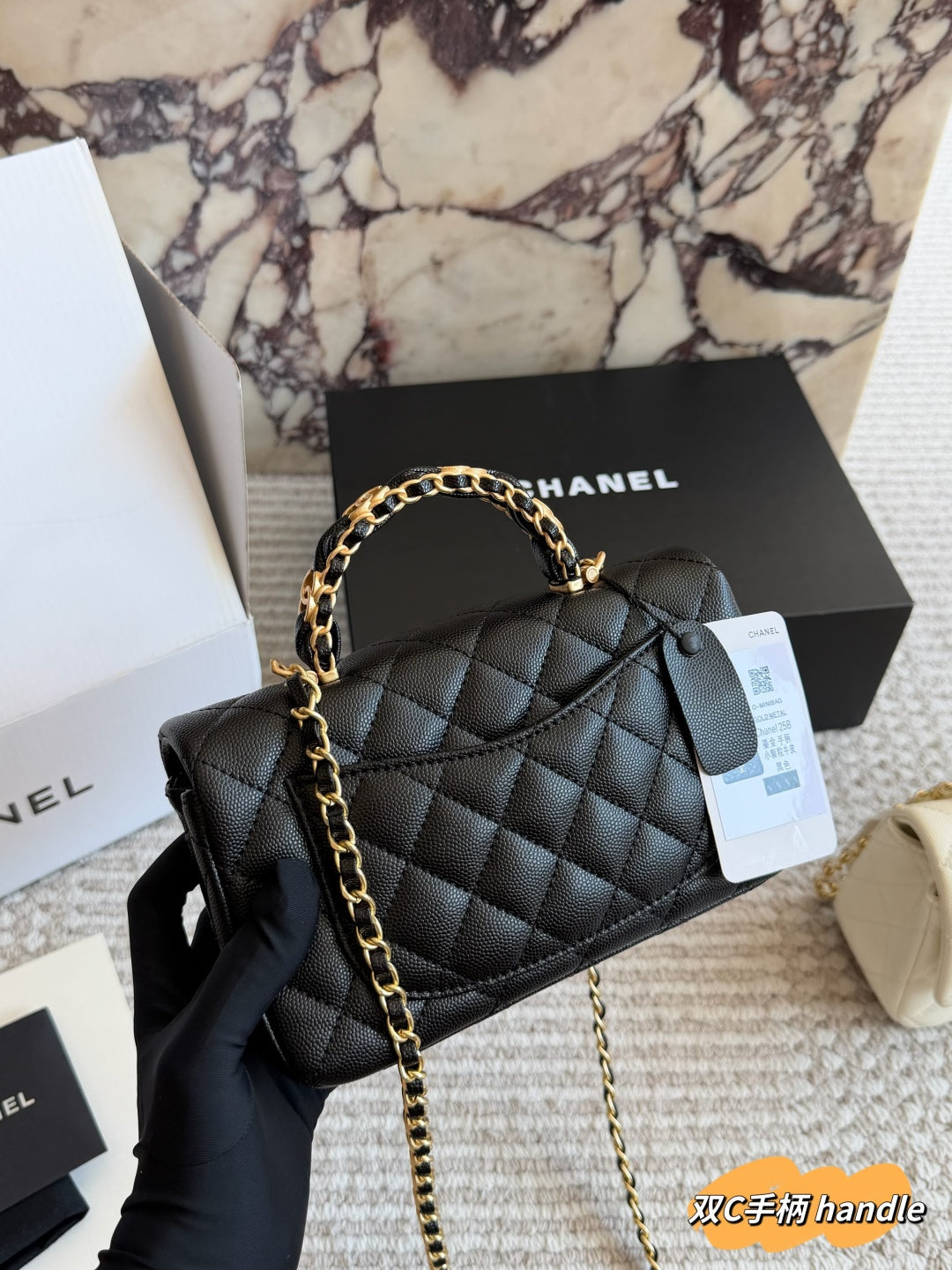 Designer Black/White Crossbody Bag for Women 20*12cm CEM248