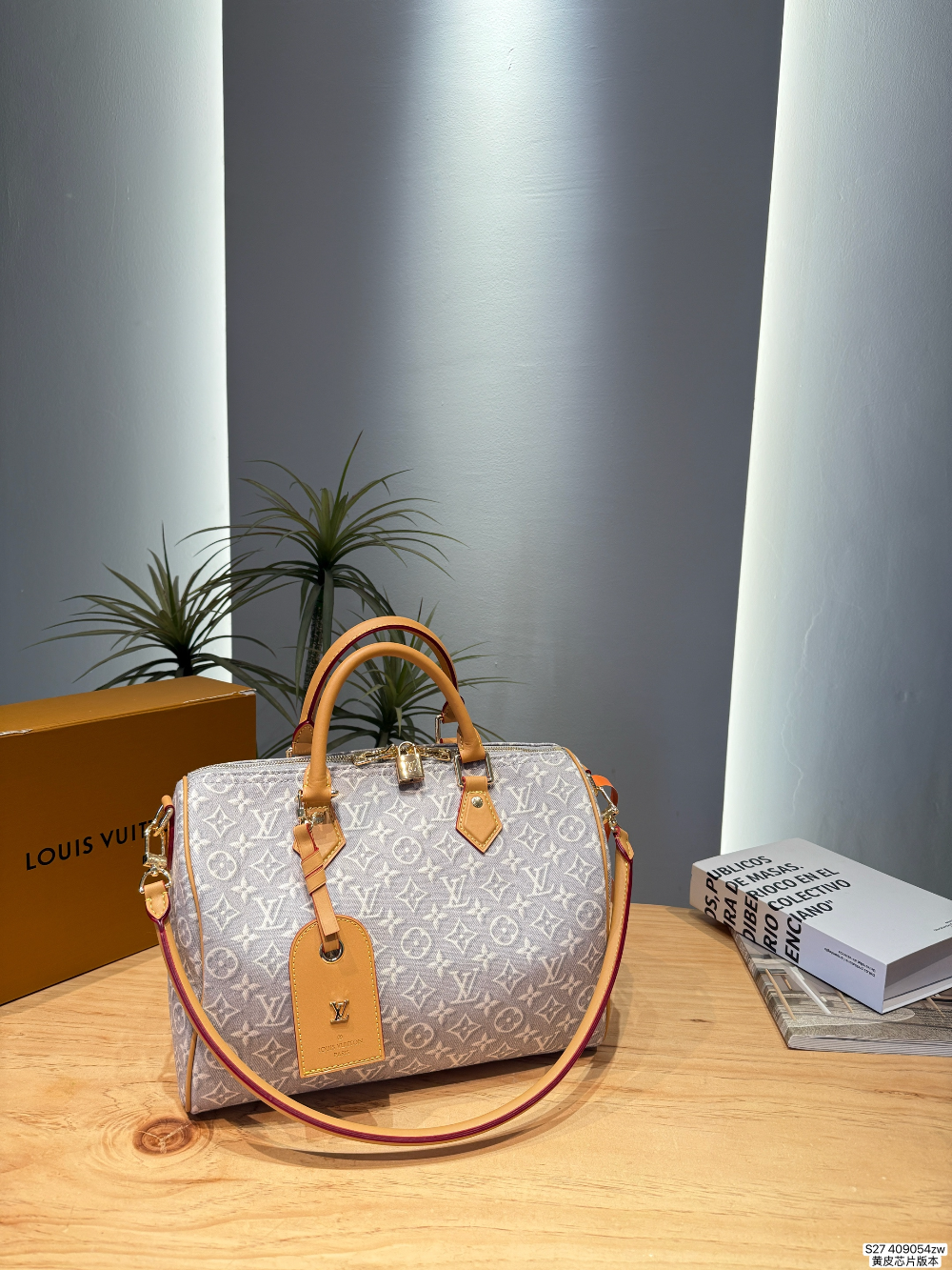 Gray/Silver Handbag for Women 30x21x17cm LEM483