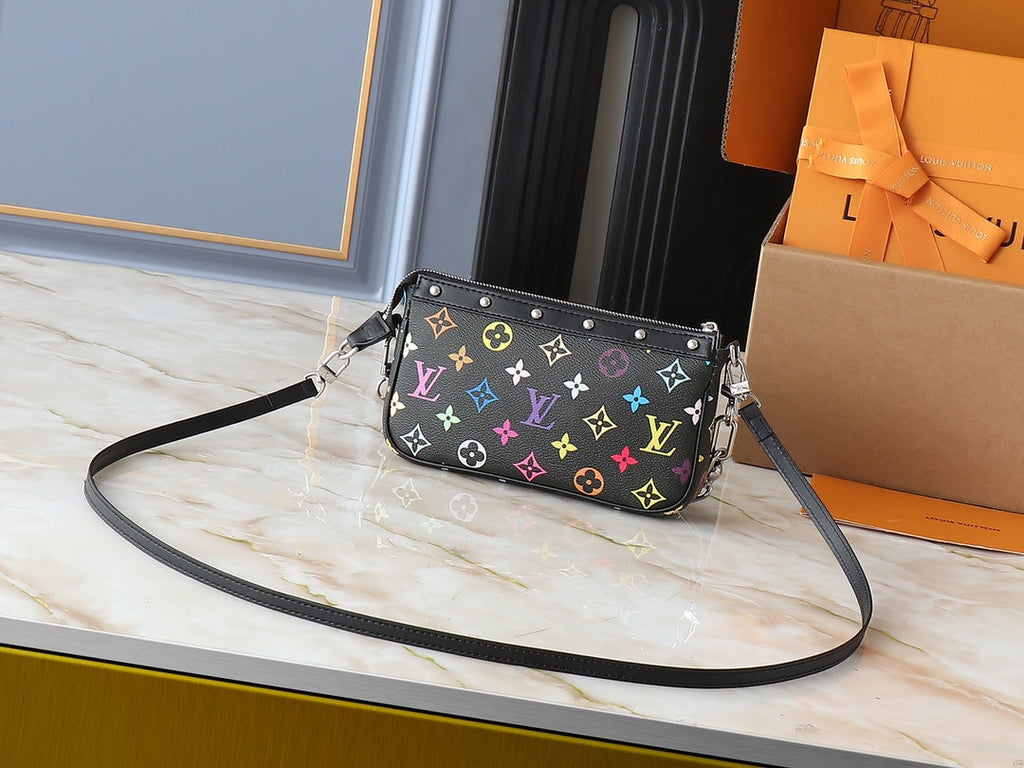 Designer Clash Color Crossbody Bag for Women 22.0x13.0x4.0cm LEM248