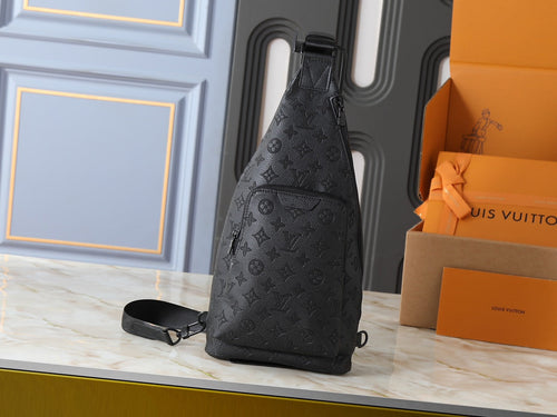 Black/Brown Crossbody Bag for Women 20*42*6cm LEM331