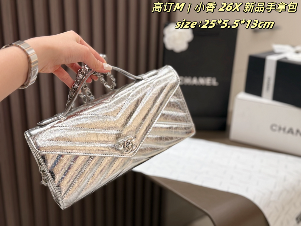 Black/Green Handbag for Women 25*5.5*13cm CEM264