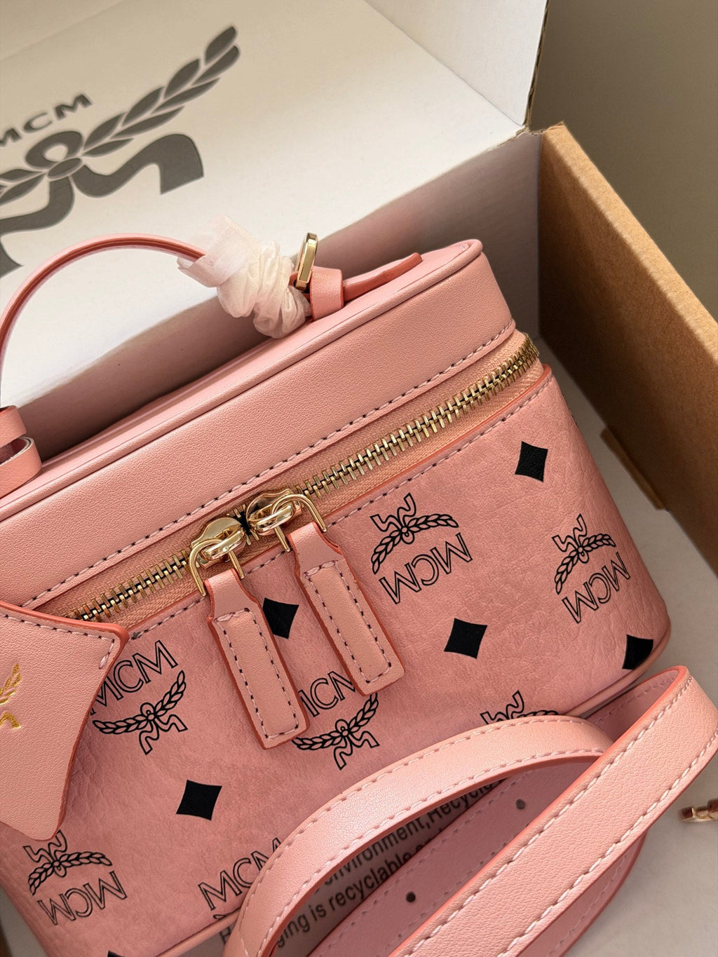 Brown/Pink Bag for Women 19*12cm DEM300