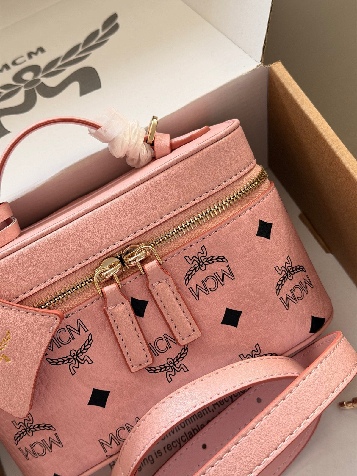 Brown/Pink Bag for Women 19*12cm DEM300