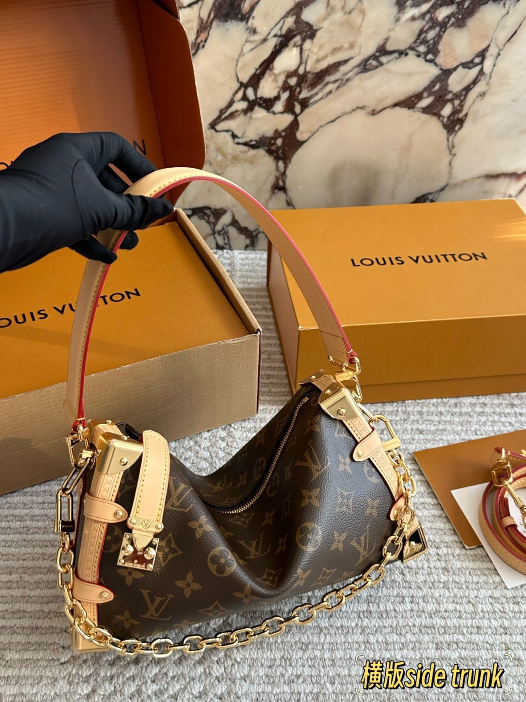 Brown Handbag for Women 28*15cm LEM382
