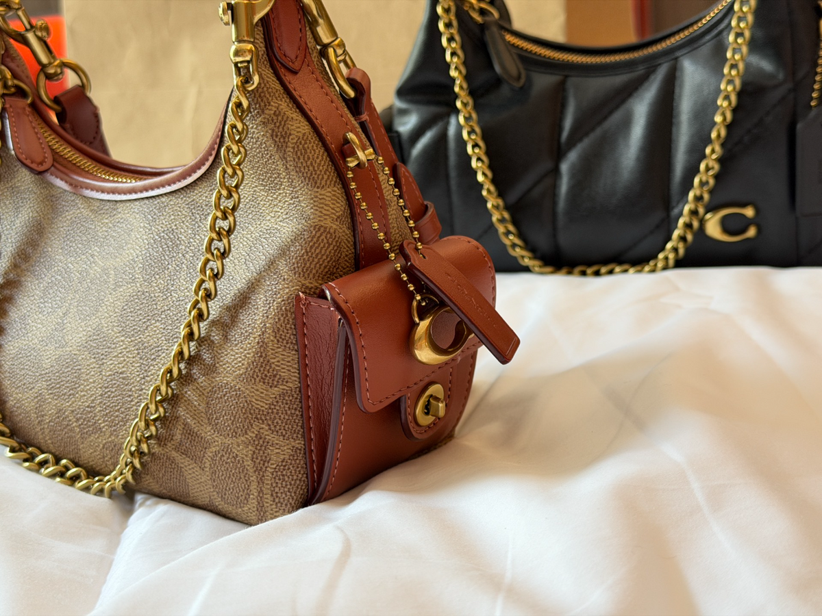 Black/Brown Handbag for Women 22*14cm COEM08