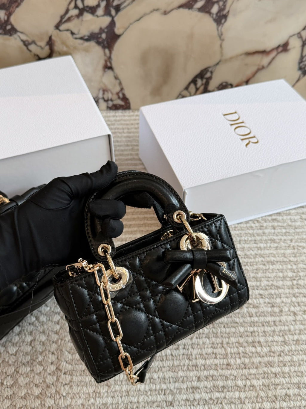 Designer Black/White Handbag for Women 17*10cm DEM302