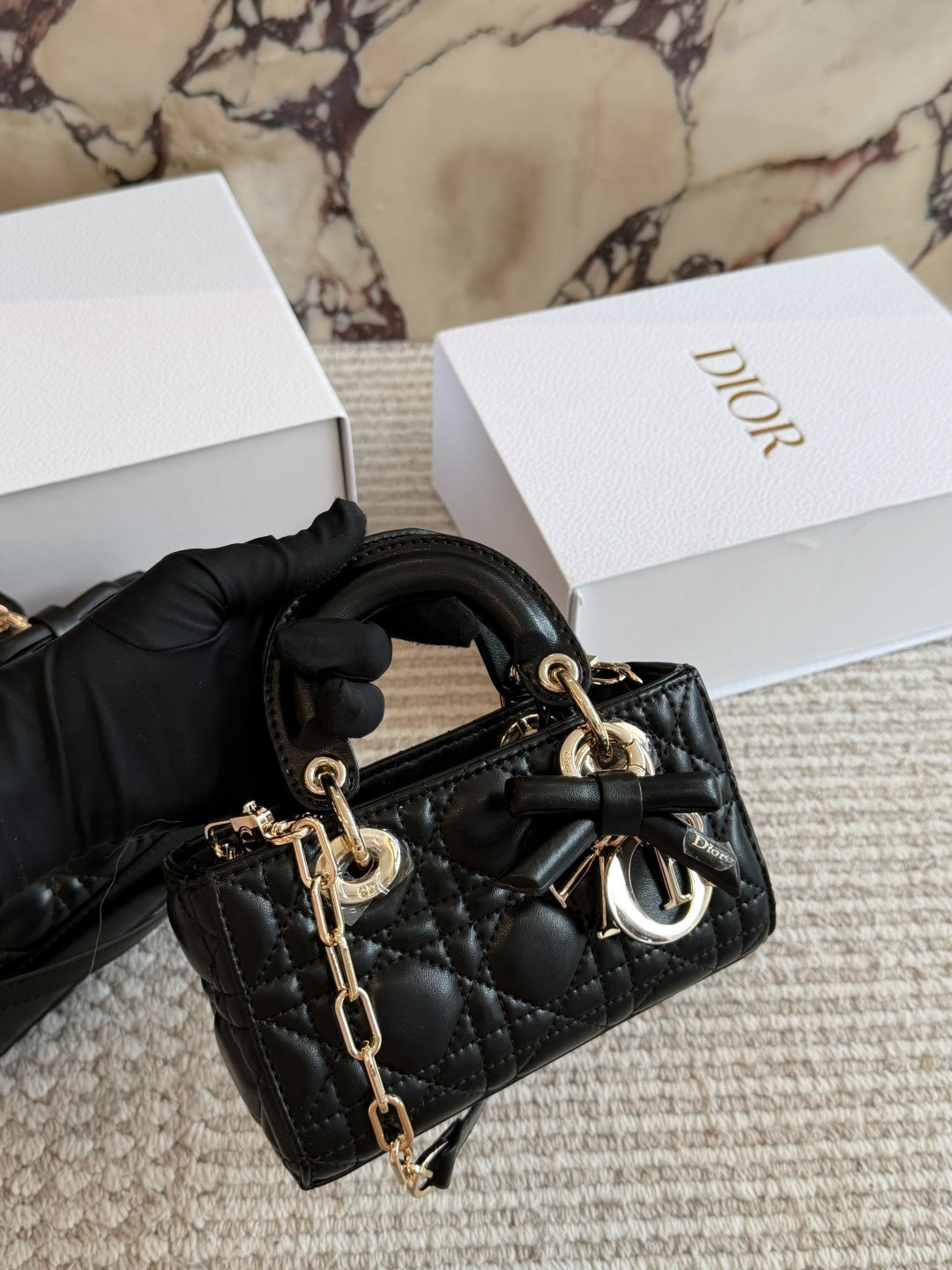 Designer Black/White Handbag for Women 17*10cm DEM302