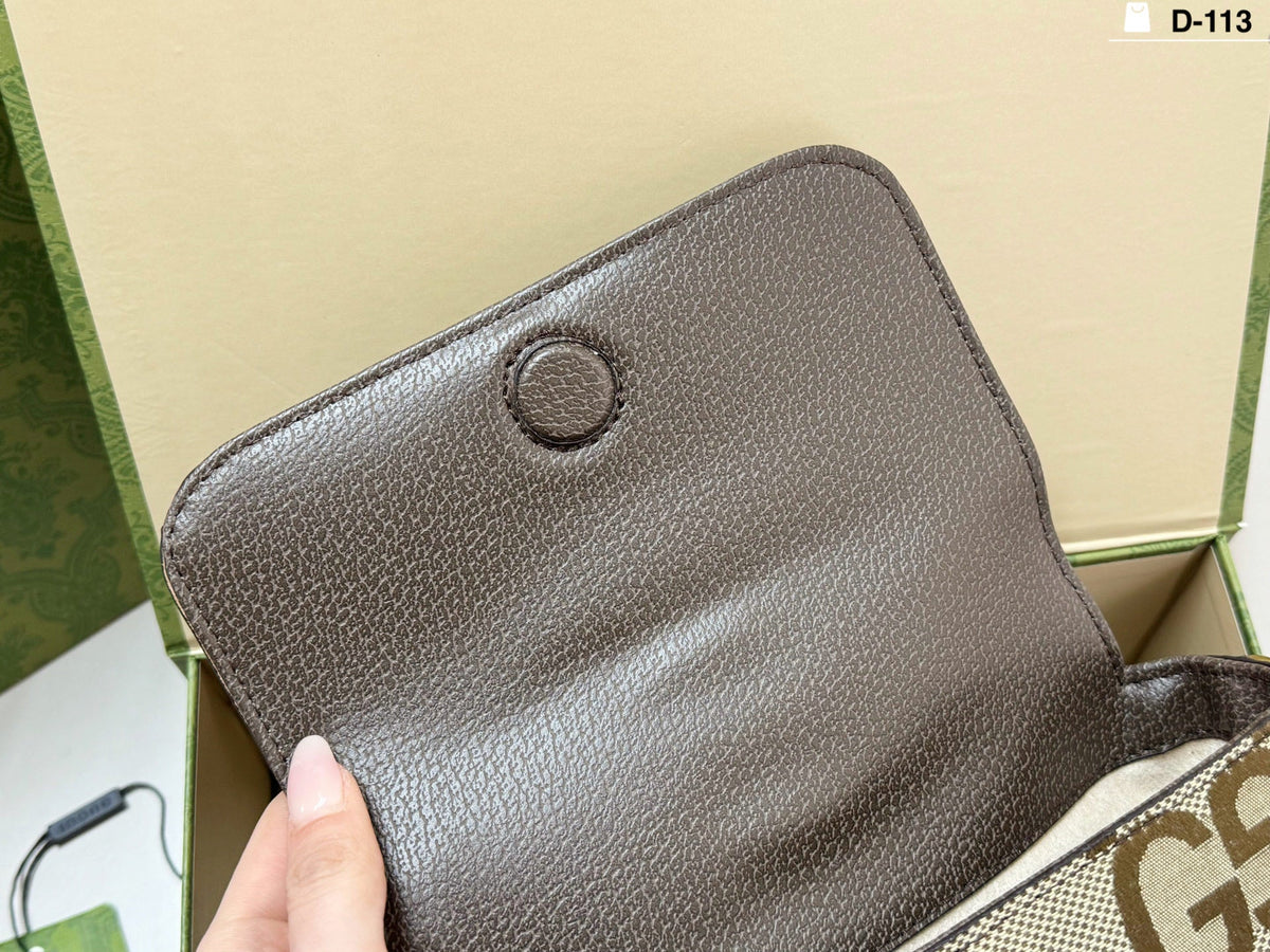 Brown Canvas Tote Bag for Women 20x14cm GEM148