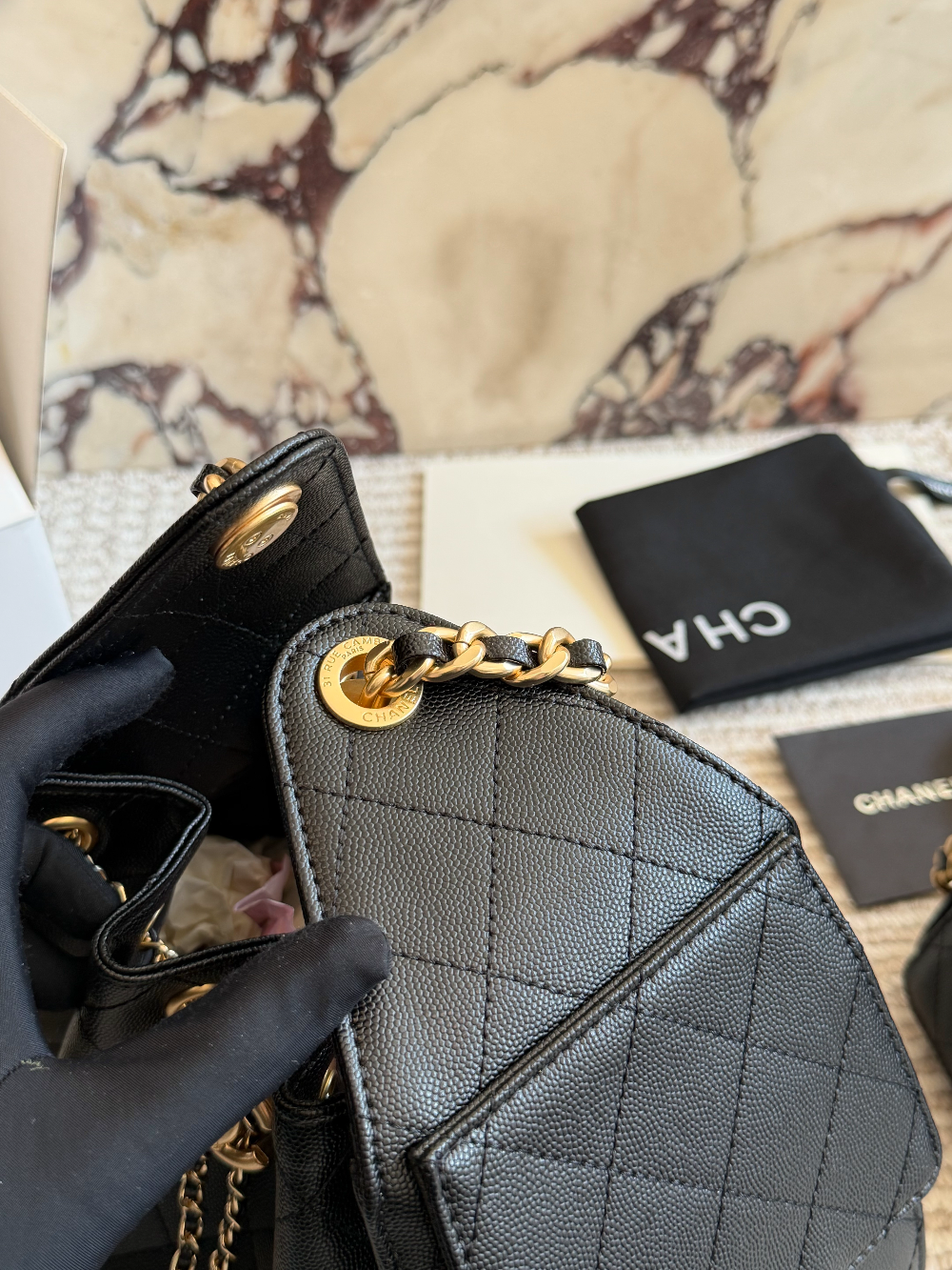 Black/White Handbag for Women 25cm CEM269