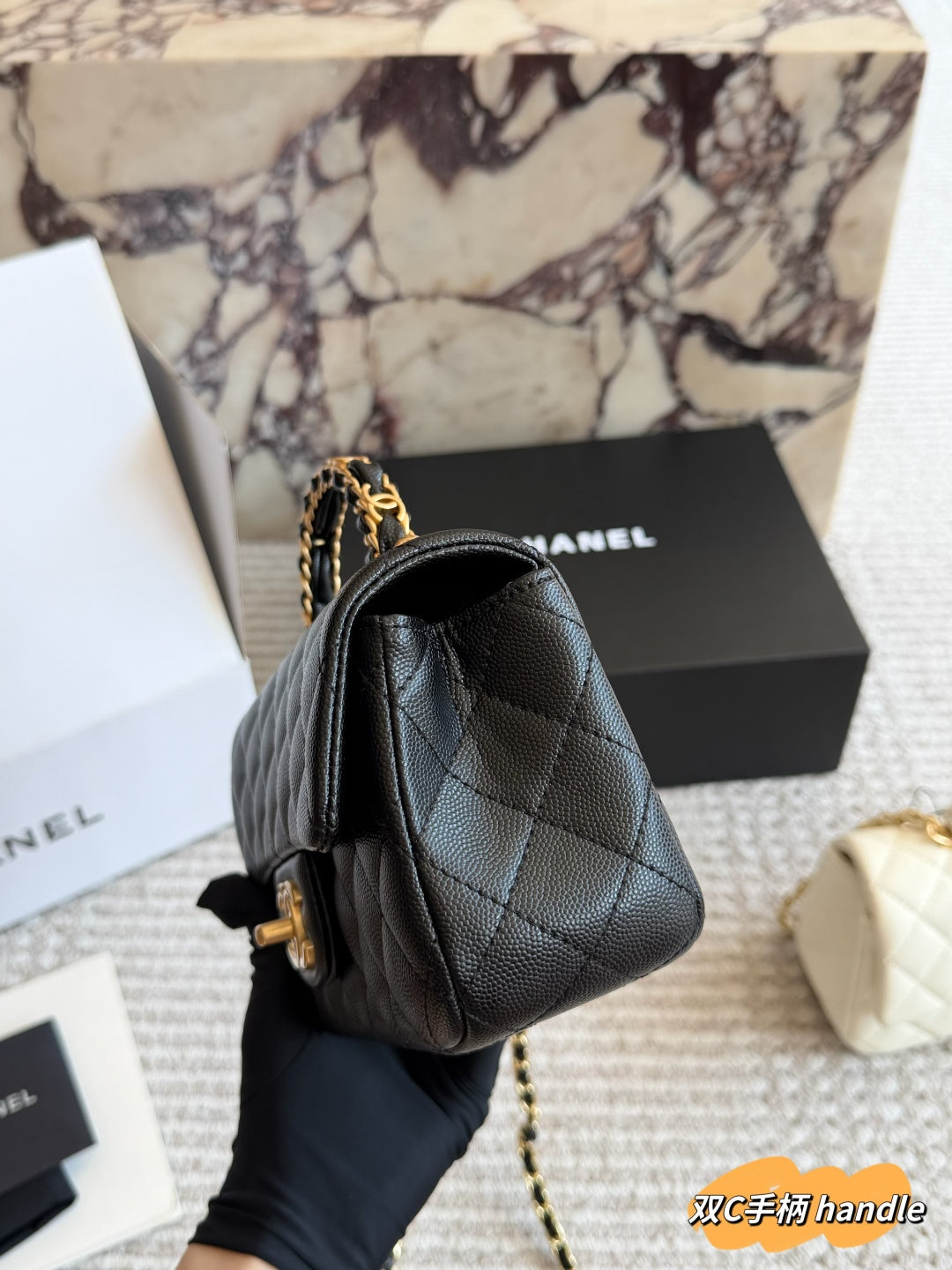 Designer Black/White Crossbody Bag for Women 20*12cm CEM248