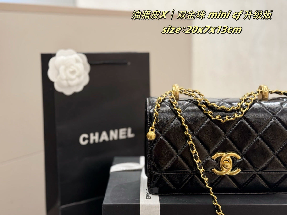 Black/White Handbag for Women 20*3*17cm CEM242