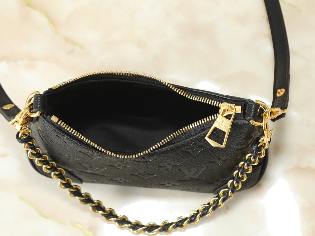 Black/Gold Crossbody Bag for Women 19x13x8cm LEM465