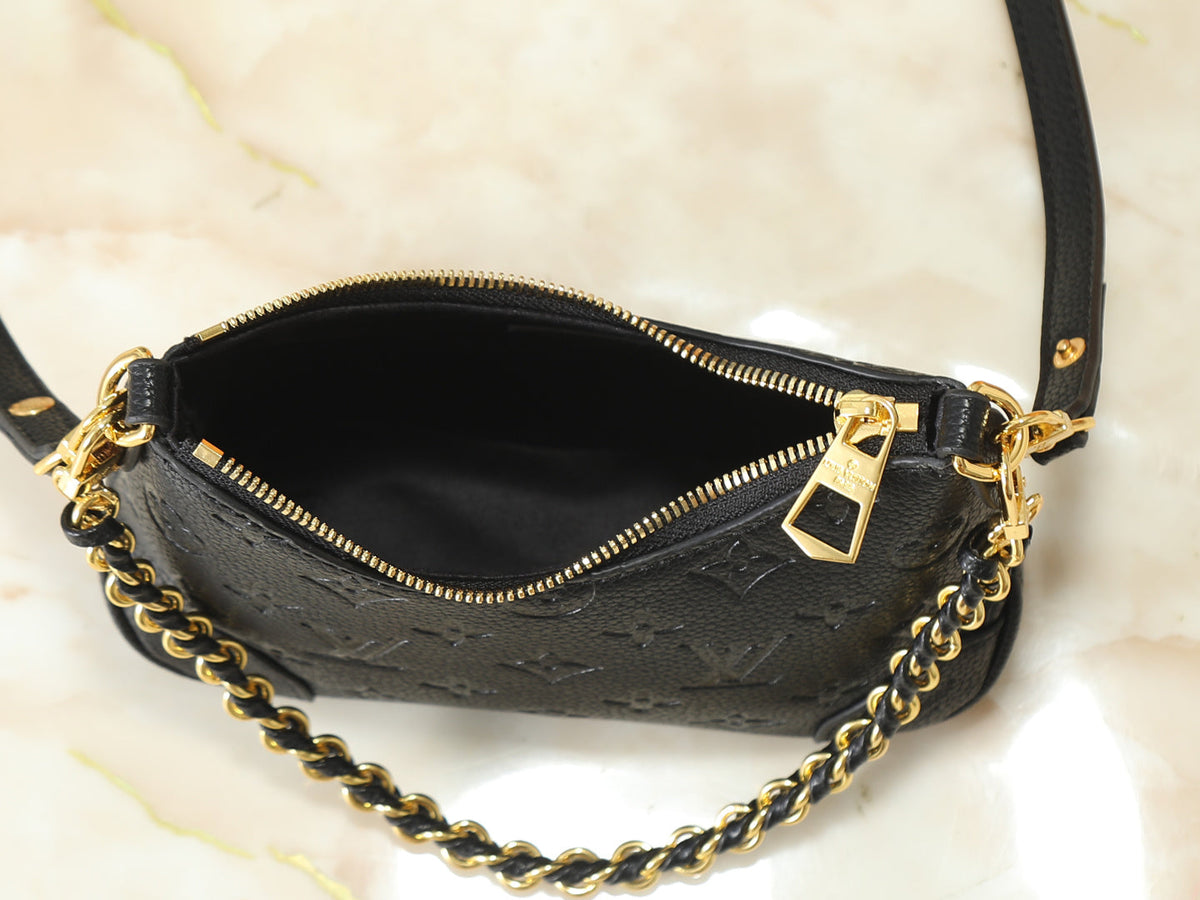Black/Gold Crossbody Bag for Women 19x13x8cm LEM465