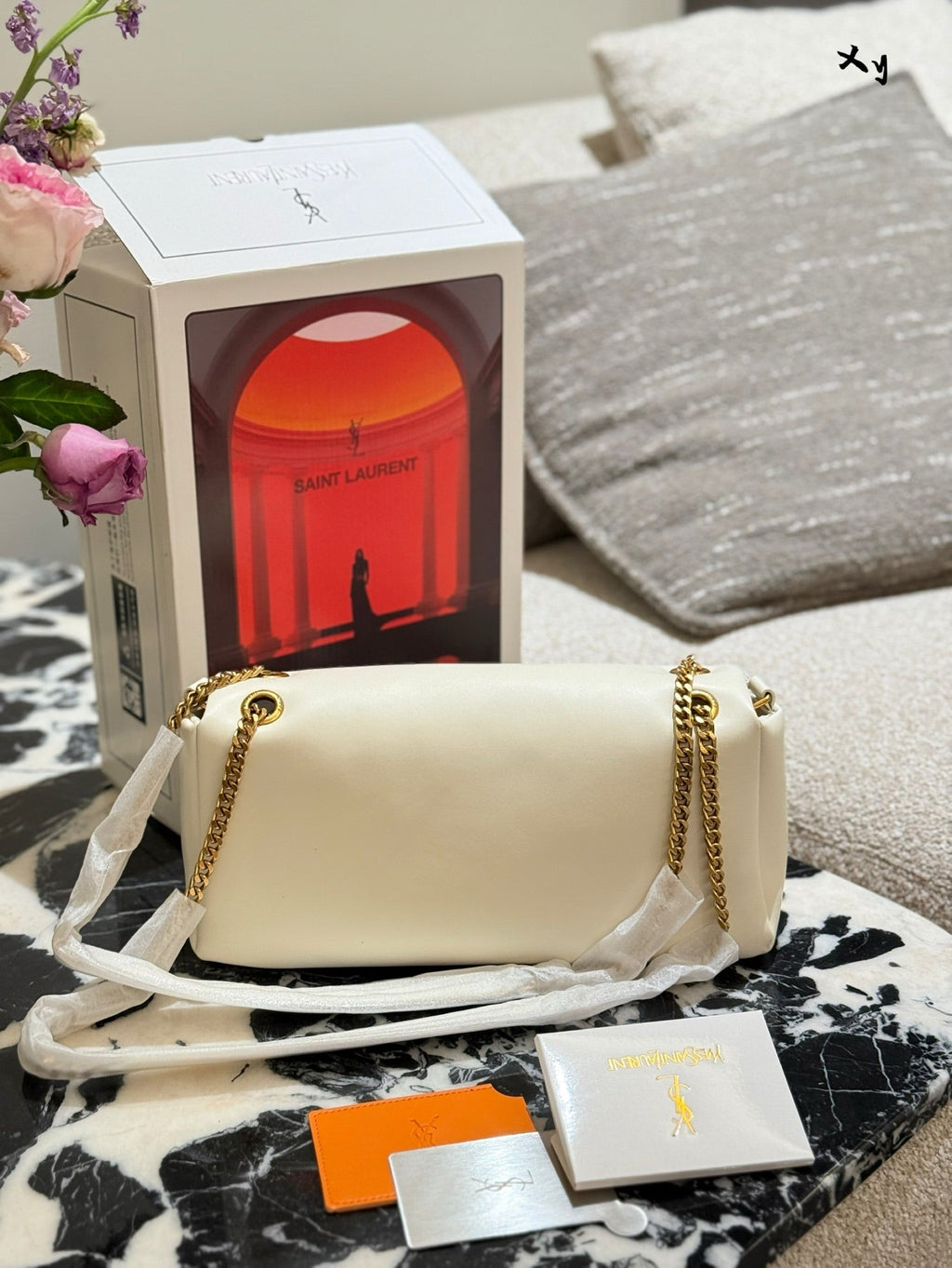 Designer Black/White Shoulder Bag for Women 28cm SEM04