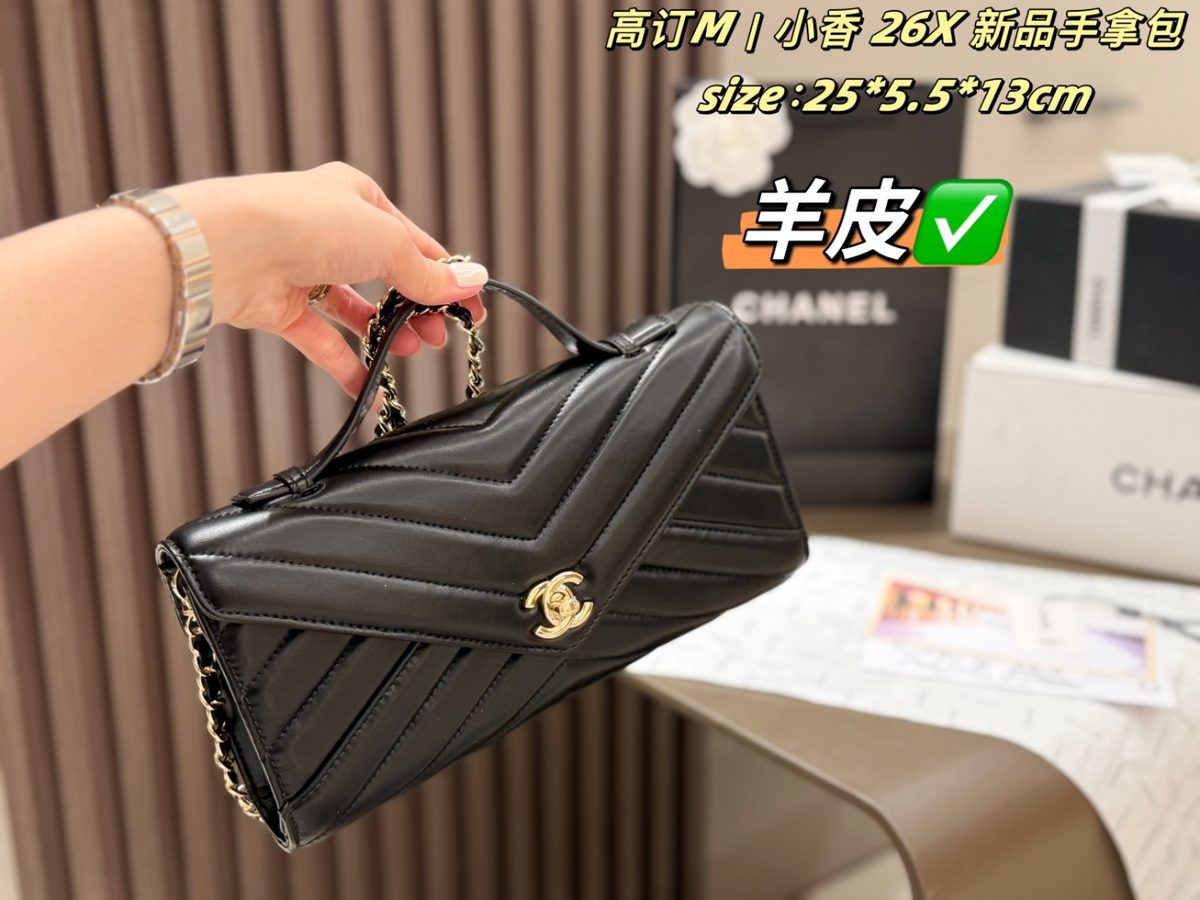 Black/Green Handbag for Women 25*5.5*13cm CEM264