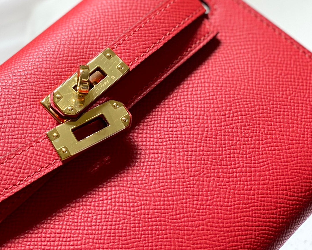 Genuine Leather Crossbody Bag for Women 19cm HEM94TOP