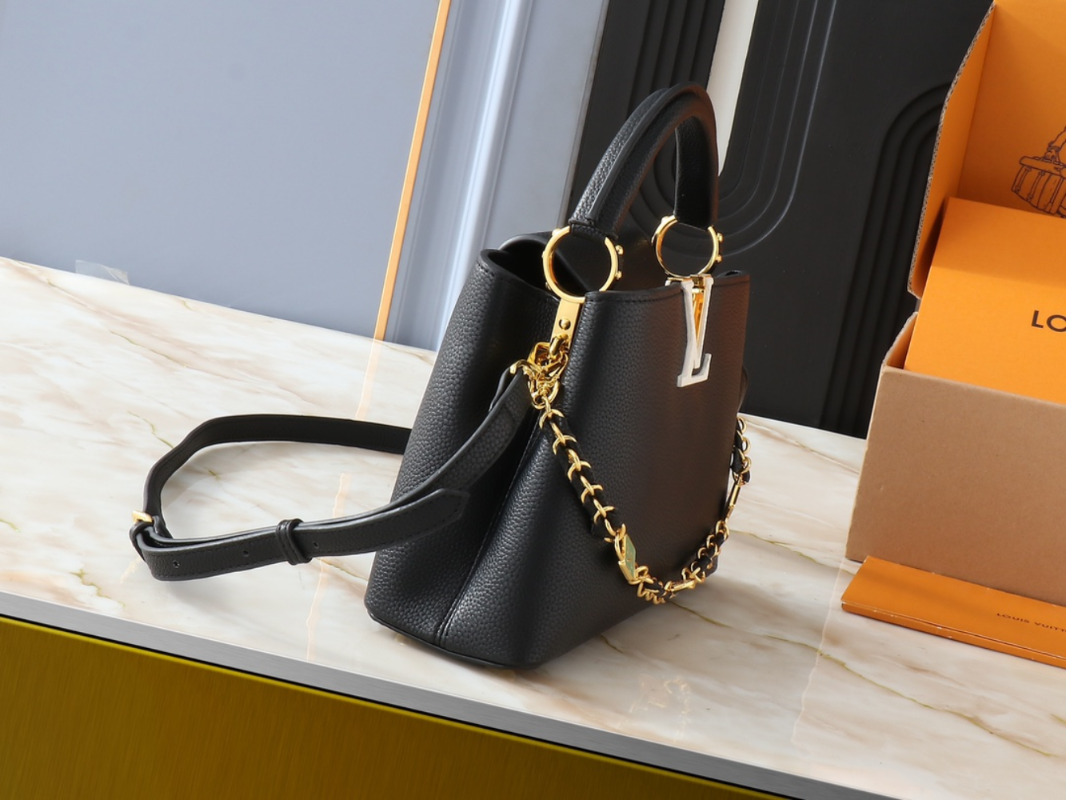 Black/White Handbag for Women 31.5x20.0x11.0cm LEM512