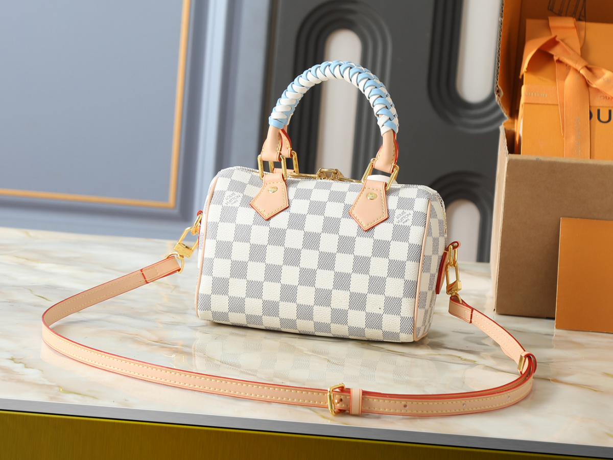 Brown/Blue Bag for Women 20.5x13.5x12.0cm LEM505