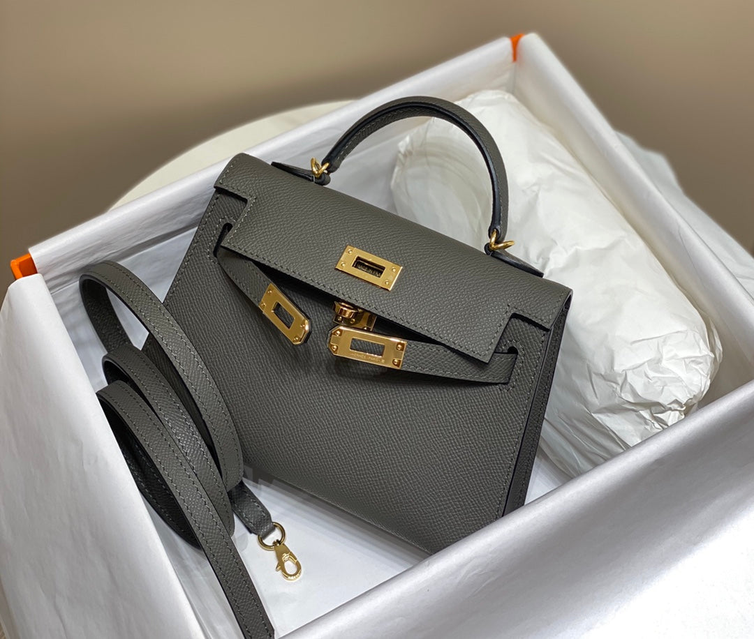 Genuine Leather Crossbody Bag for Women 19cm HEM93