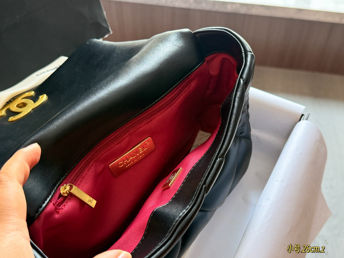 Black/Gray Bag for Women 26x16cm GEM316