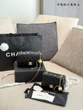 Designer Gold Leather Shoulder Bag for Women 17cm CEM243
