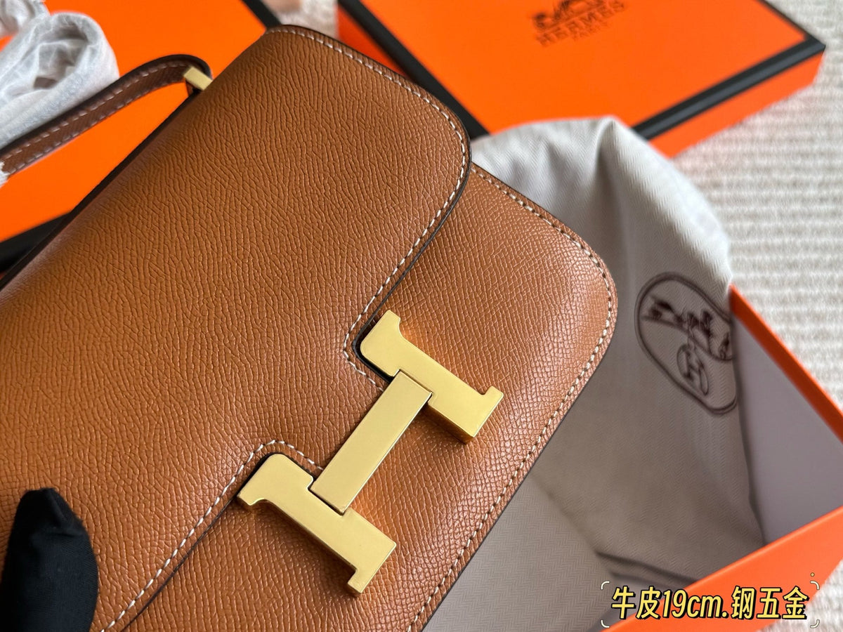 Genuine Leather Crossbody Bag for Women 19*13cm HEM66