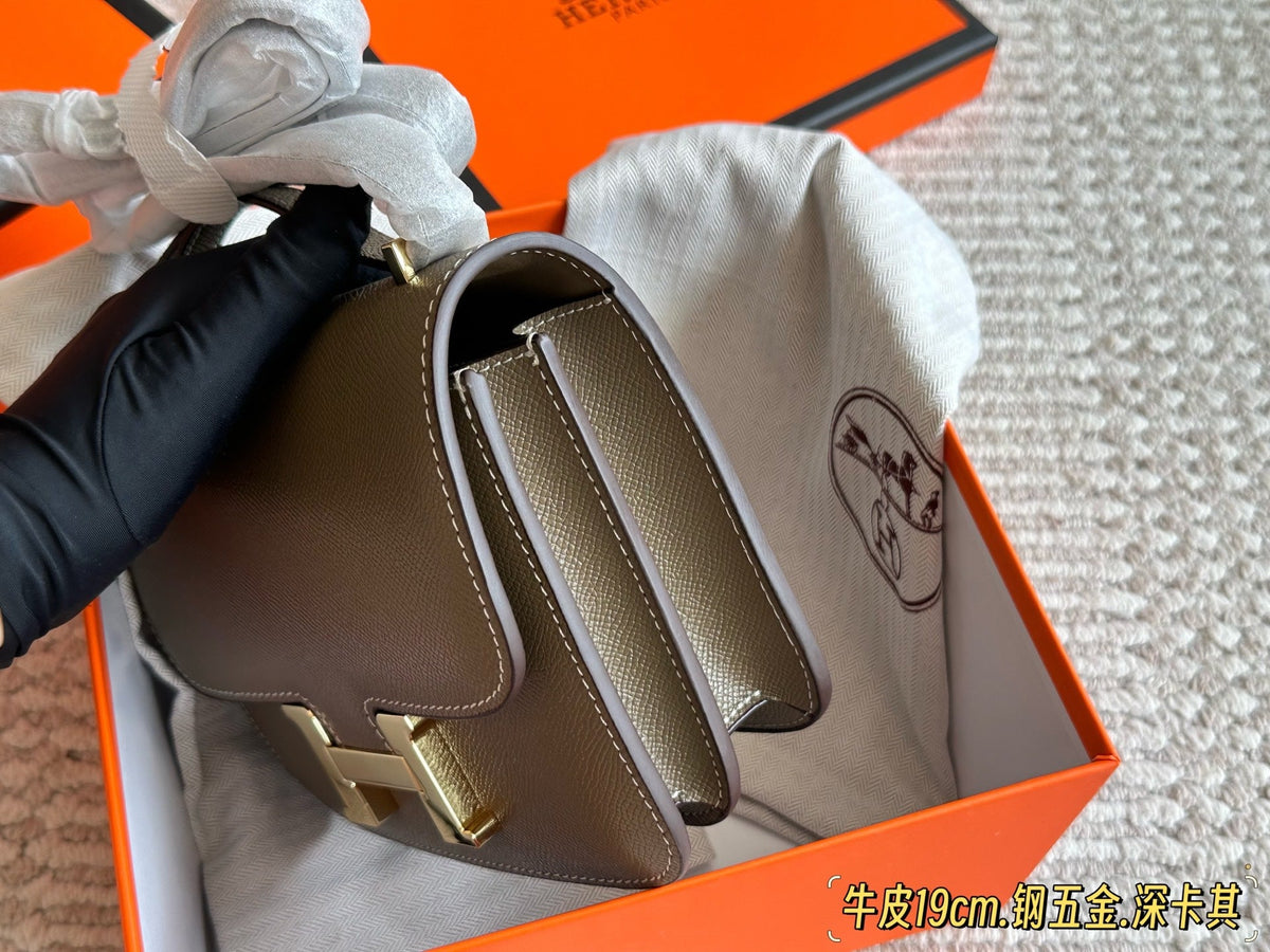 Genuine Leather Crossbody Bag for Women 19*13cm HEM66