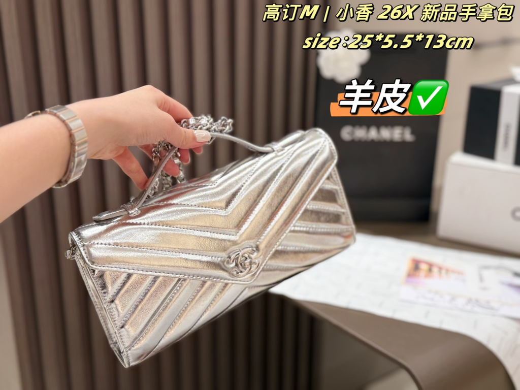 Black/Green Handbag for Women 25*5.5*13cm CEM264
